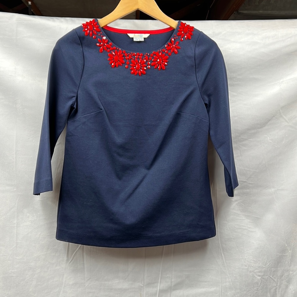 BODEN Embellished Ponte Top WL767
